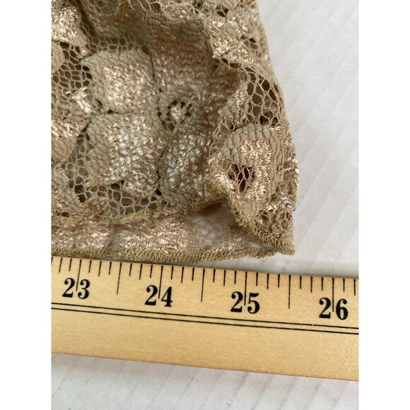 JL Studio Womens Vintage Tan Surplice Lace Stretch Top Size 3X Party Feminine - Picture 7 of 9